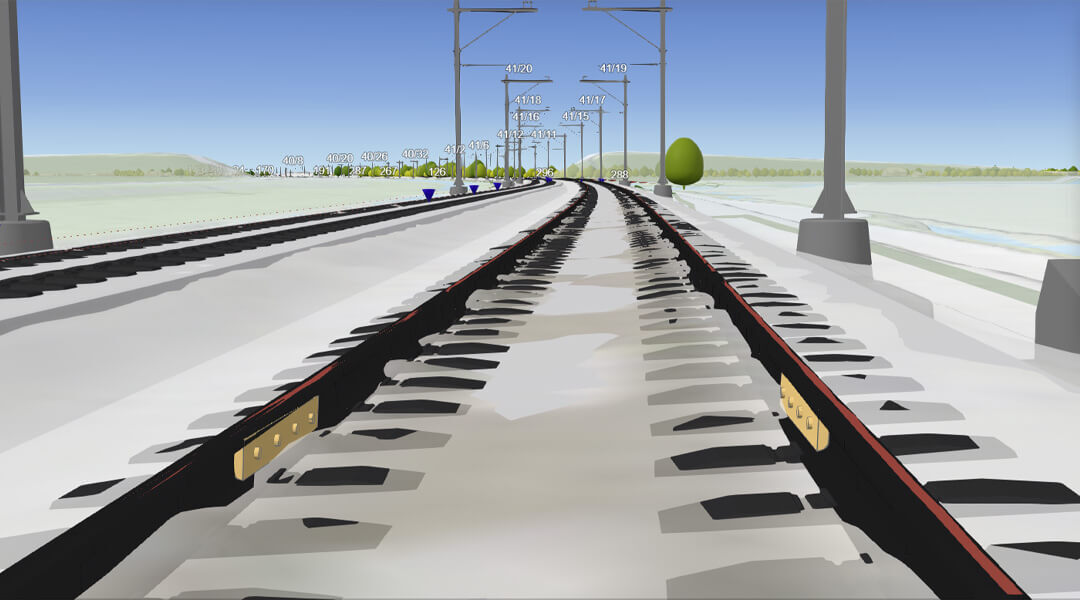 Reality model vanuit het spoor.