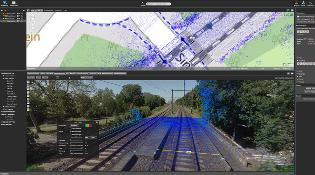 Omgevingsscan van het spoor.